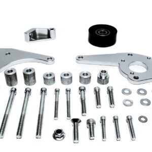 Precision Works LS Power Steering & Alternator Bracket Low Mount LSX LS1 LS2 LS3 V3