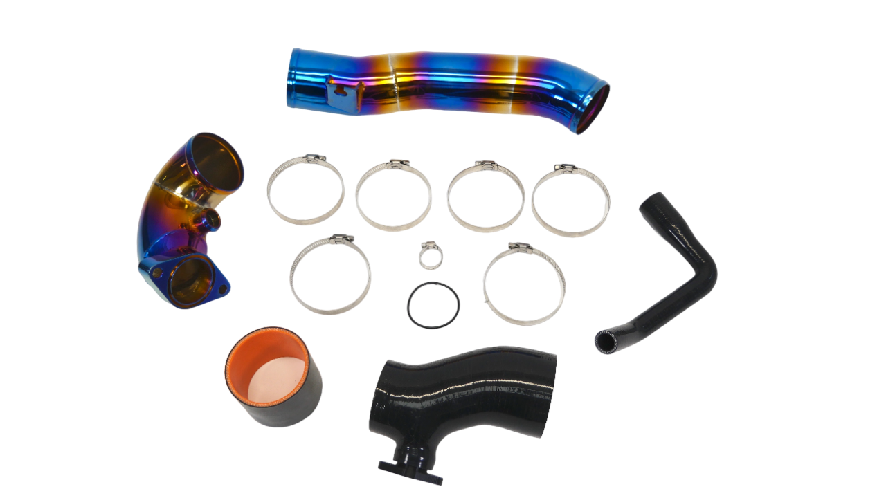 Turbo Inlet Pipe Kit Stainless Burnt Blue - 23+ Integra 22+Civic