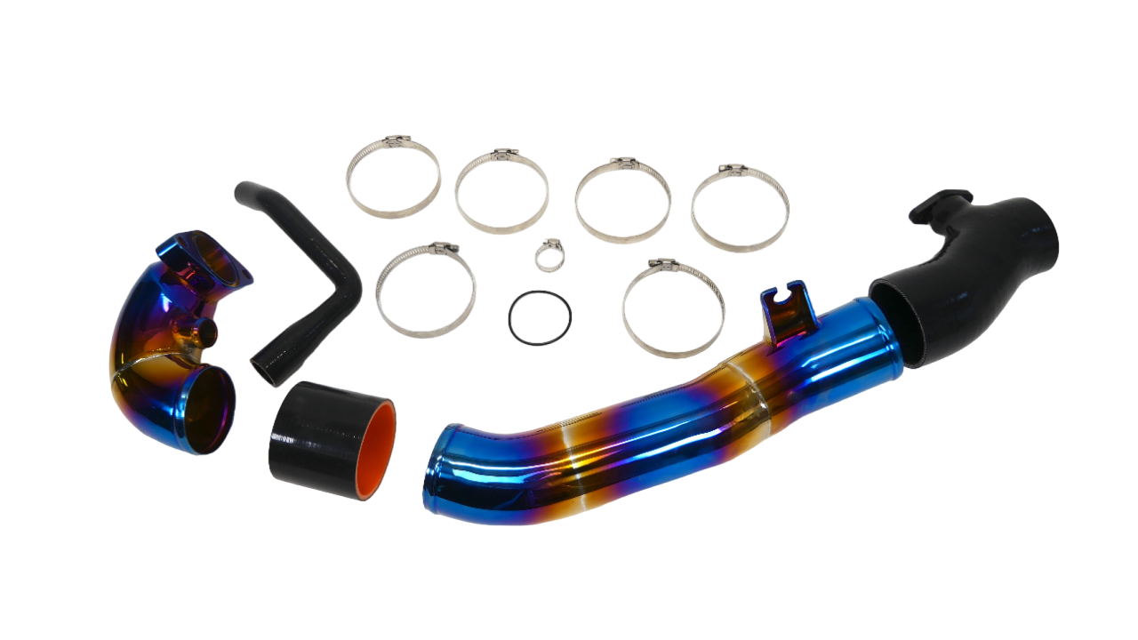 Turbo Inlet Pipe Kit Stainless Burnt Blue - 23+ Integra 22+Civic