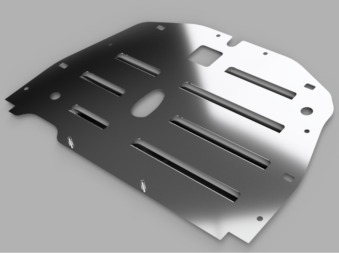 Vented Engine Splash Guard Plate - 17-21 Civic Type R FK8