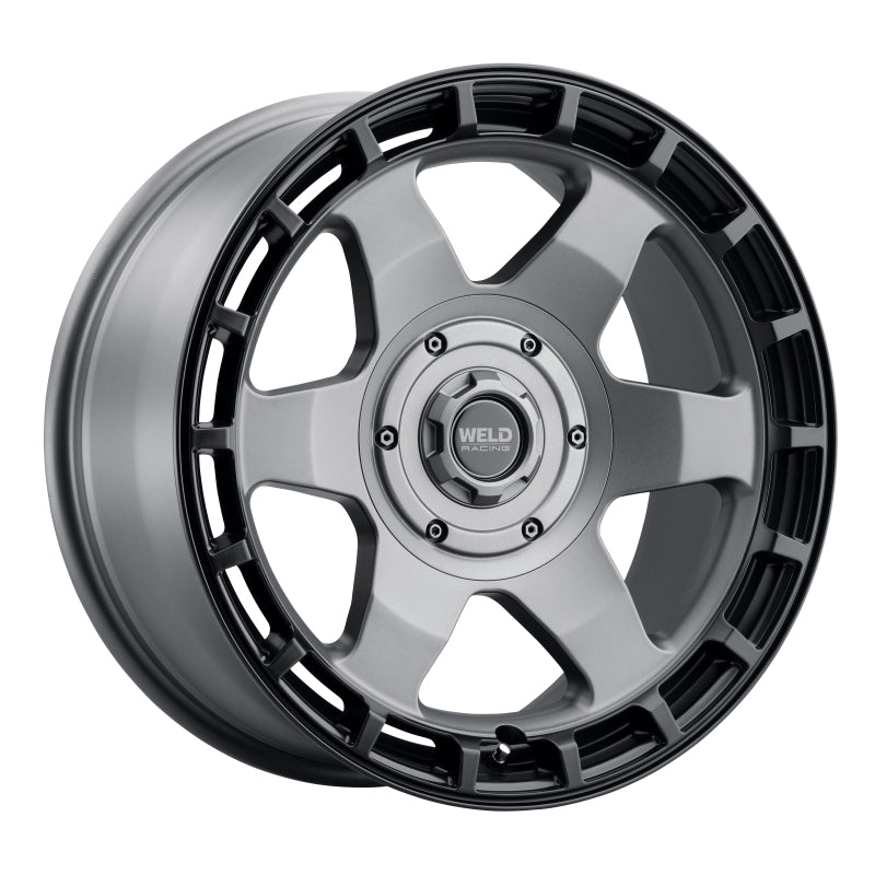 Weld Off-Road Ridge 20x9 6x135 / 6x139.7 BP - ET0 - 106.1mm CB - Satin Gunmetal Wheel (Black Ring)