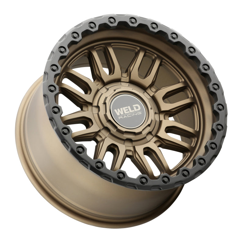 Weld Off-Road Swift 17x9in 5x114.3 / 5x127 BP - ET-12 - 78.1mm CB- Satin Bronze Wheel & Black Ring