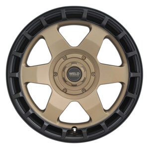 Weld Off-Road Ridge 20x9 6x135 / 6x139.7 BP - ET0 - 106.1mm CB - Satin Bronze Wheel (Black Ring)