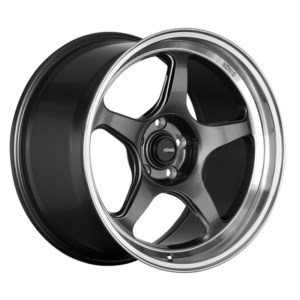 Konig Hyperspec 15x9 4x100 ET35 Anthracite Metallic Wheel w/ Mirror Machined Lip (Knurled Bead)