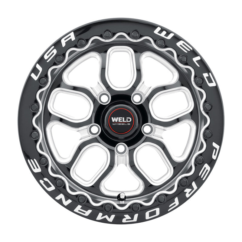 Weld S907 15x10 Laguna Beadlock 5x120.7 ET50 BS7.50 Gloss Black MIL Dia 78.1