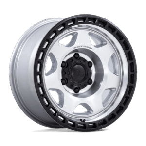 Black Rhino VOYAGER 17x8.5 6x4.5 66 -10 SLV-MCH-BLK