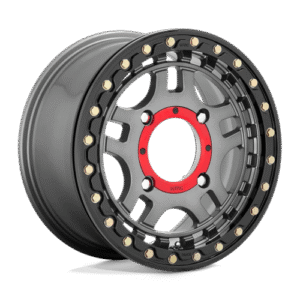 KMC RECON UTV BL 15x7 4x137 G-MTL BLK-RG +38