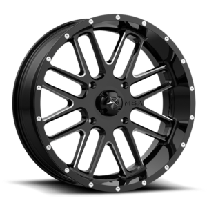 MSA BANDIT UTV 22x7 4x156 G-BLK MILL 00MM