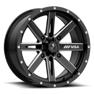 MSA BOXER UTV 14x7 4x137 G-BLK MILL 10MM