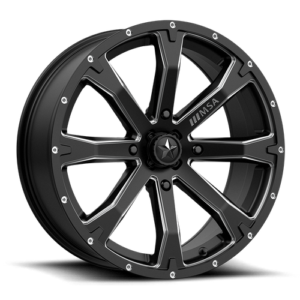 MSA BOUNTY UTV 14x7 4x156 S-BLK MILL 10MM