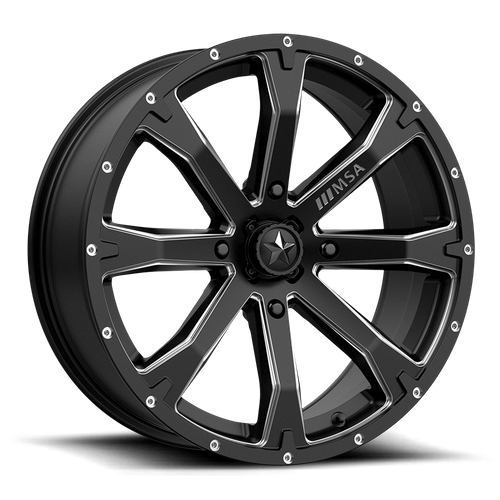 MSA BOUNTY UTV 14x7 4x110 S-BLK MILL 10MM