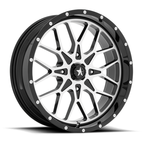 MSA PORTAL UTV 22x7 4x156 115 G-BLK-MACH +0