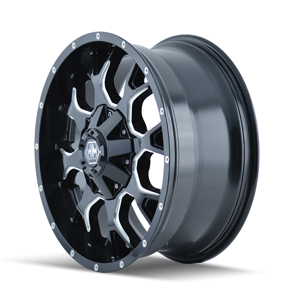 Mayhem MAYHEM WARRIOR 8015 GLOSS BLACK MILLED 17x9 8-165.1 18MM 130.8MM