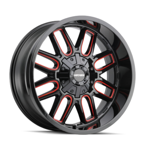 Mayhem MAYHEM COGENT 8107 GLOSS BLACK MILLED PRISM RED 18x9 8-170 0MM 125.2MM
