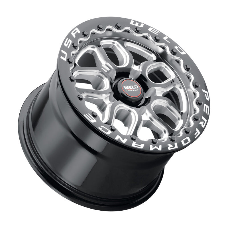 Weld S907 15x10 Laguna Beadlock 5x120.7 ET50 BS7.50 Gloss Black MIL Dia 78.1