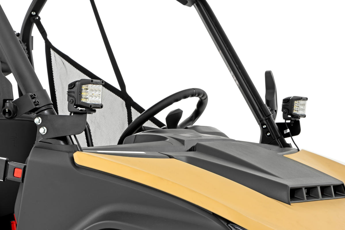 Rough Country LED Light Kit | Front Mount | 2" Black Pair | White DRL | Segway 570 F