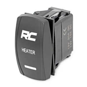 Rough Country Rocker Switch | Cab Heater | 2x1 with Logo | Blue Back Light