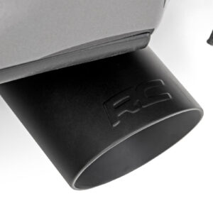 Rough Country Exhaust Tip | Black | RC Logo | 2.5-3.125 Inch Pipe